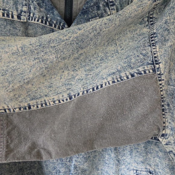 Vintage 80s Pullover Acid Wash Quarter Zip Jacket - Picture 9 of 13